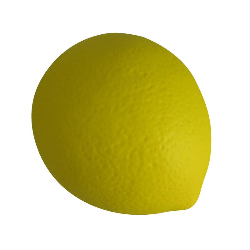 Logo printed pu foam lemon antistress toy for promotion gifts